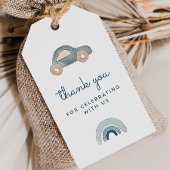 Blue Car Bedankt Label Cadeaulabel