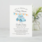 Blue Car Drive beroemd gemaakt door Baby shower In Kaart (Staand voorkant)