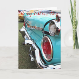 Blue Car - Happy Vaderdag Kaart