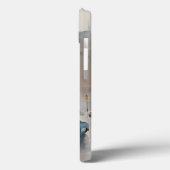 Blue Car in Foggy Cityscape Case-Mate iPhone Case (Achterkant / Links)