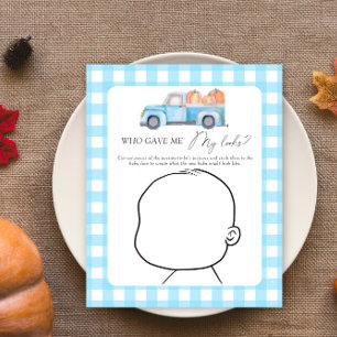 BLUE Car pompoen - Wie gaf me mijn uiterlijk baby