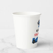 Blue Car Racing Party paper cups Papieren Bekers (Rechts)