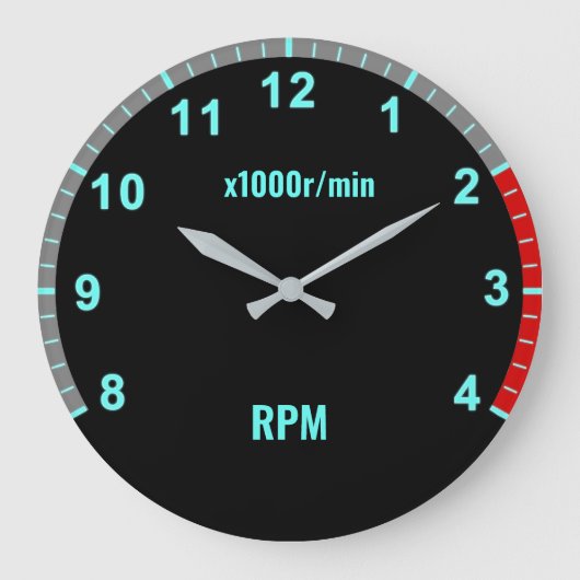 Blue Car Tachometer Klok Auto Mechanische Garage (Voorkant)