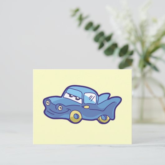 Blue Car Tshirts en Gifts Briefkaart (Staand voorkant)