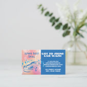 Blue Car Wash Logo | waterdruppeltjes Visitekaartje (Staand voorkant)