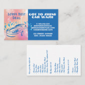 Blue Car Wash Logo | waterdruppeltjes Visitekaartje (Voorkant / Achterkant)