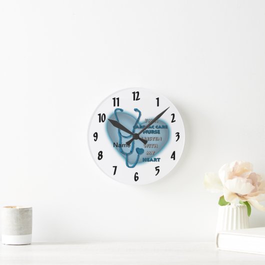 Blue Cardiac Care Nurse aangepaste verpleegkundige Ronde Klok (Huis)