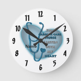 Blue Cardiac Care Nurse aangepaste verpleegkundige Ronde Klok