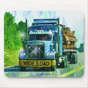 Blue Cargo Truck Heavy Transport Drivers Gift Muismat