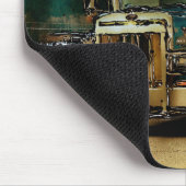 Blue Cargo Truck - Truck and Highway Art 2 Muismat (Hoek)