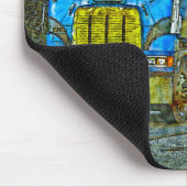 Blue Cargo Truck - Truck and Highway Art Muismat (Hoek)