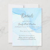 Blue Caribbean Wedding Details Kaart (Voorkant)