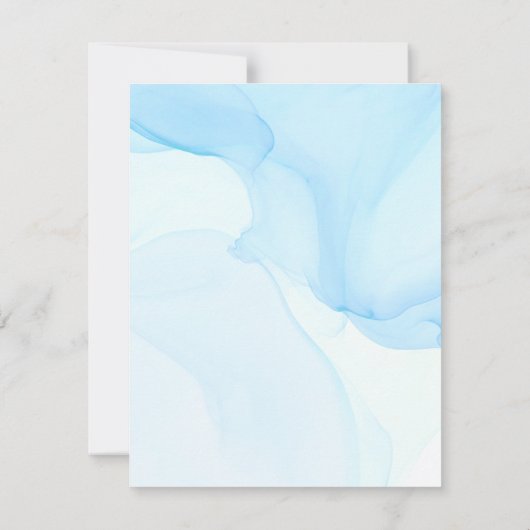 Blue Caribbean Wedding Details Kaart (Achterkant)