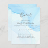 Blue Caribbean Wedding Details Kaart (Voorkant / Achterkant)