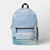 Blue Caribbean Zee Bedrukte Rugzak (Voorkant)