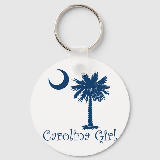 Blue Carolina Girl Palmetto Sleutelhanger (Voorkant)