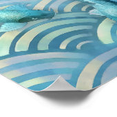 Blue Carp Koi Fish Poster (Hoek)