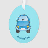 Blue cartoon auto ornament (voorkant)