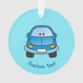 Blue cartoon auto ornament (voorkant)