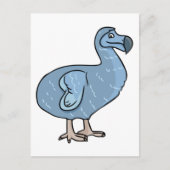 Blue Cartoon Dodo Bird Briefkaart (Voorkant)