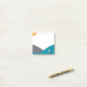 Blue Cartoon Dog Drawing Post-It Notes (Op bureau)