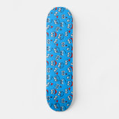 Blue Cartoon Face Pattern Persoonlijk Skateboard (Voorkant)