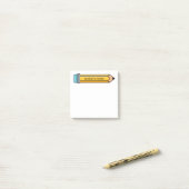 Blue Cartoon Pencil Illustratie Jouw naam's Notes (Op bureau)
