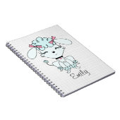 Blue Cartoon Poodle-laptop op maat Notitieboek (Rechterzijde)