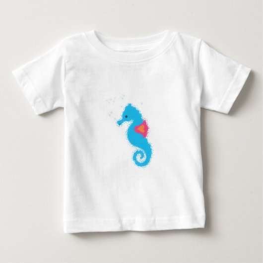 Blue Cartoon Seahorse (Voorkant)