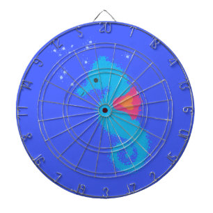 Blue Cartoon Seahorse Dartbord