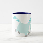 Blue Cartoon Unicorn mok (Center)