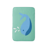 Blue Cartoon Whale Custom badmat (Voorkant Verticaal)