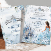 Blue Castle Palace Quinceanera Mexicaanse verjaard Kaart