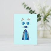 Blue CAT Briefkaart (Staand voorkant)