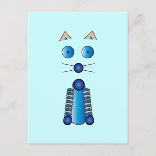 Blue CAT Briefkaart (Voorkant)