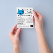 Blue Cat, Cat Boarding, Cattery Adverteren Flyer (Hand)