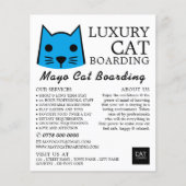 Blue Cat, Cat Boarding, Cattery Adverteren Flyer (Voorkant)