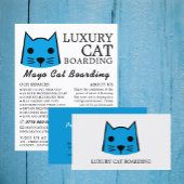 Blue Cat, Cat Boarding, Cattery Adverteren Flyer