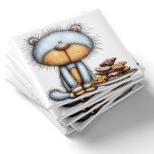 Blue Cat Cookies Christmas Magnet