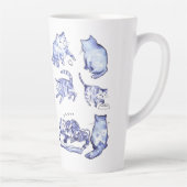 Blue Cat Cup Latte Mok (Rechts)