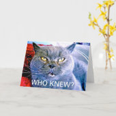 Blue Cat Kaart 60 jaar (Gele Bloem)