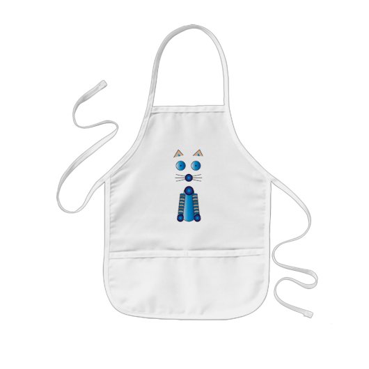 Blue CAT Kinder Schort (Voorkant)