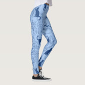 Blue Cat Paris Pattern Leggings (Rechts)