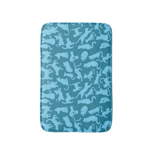 Blue Cat Pattern Badmat (Voorkant Verticaal)