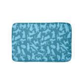 Blue Cat Pattern Badmat (Voorkant)