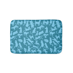 Blue Cat Pattern Badmat