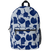 Blue Cat Pattern Bedrukte Rugzak