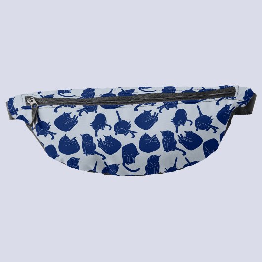 Blue Cat Pattern Heuptasje