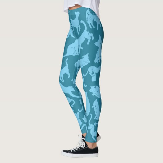 Blue Cat Pattern Leggings (Links)