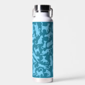 Blue Cat Pattern Waterfles (Voorkant)